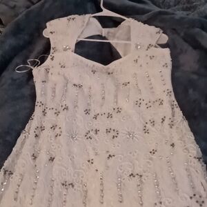 Gina Bacconi White Sequin Dress